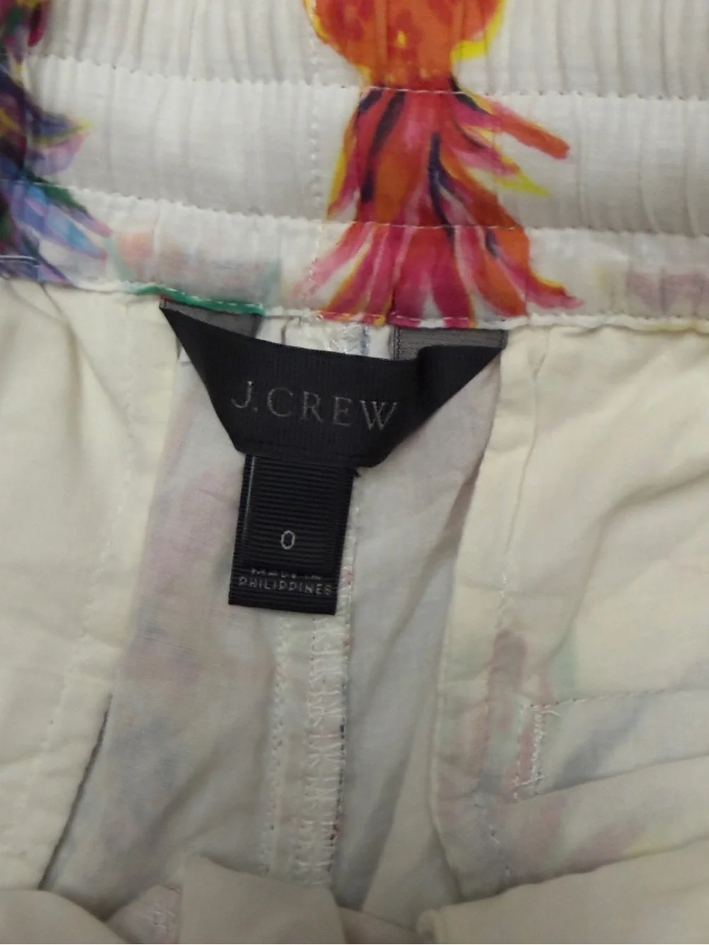 J. Crew Women White Pineapple Print Joggers